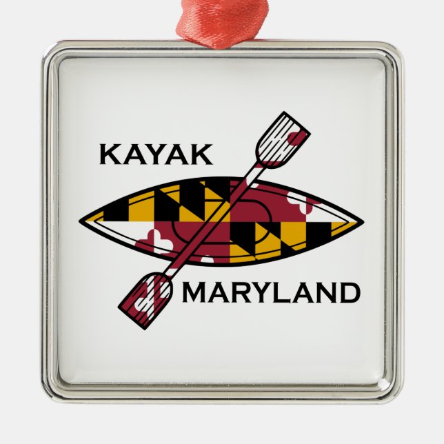 Kayak Maryland Julgransprydnad Metall (Framsidan)