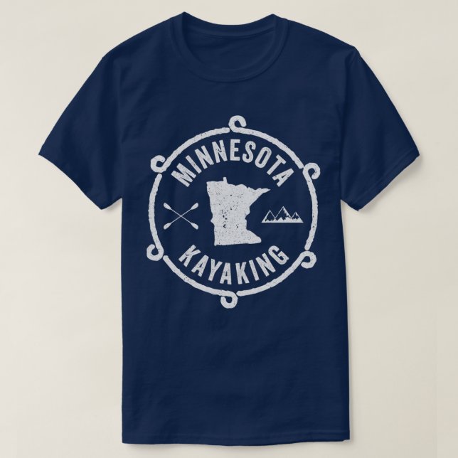 Kayak Minnesota Kayaking White Gift Light T Shirt (Design framsida)