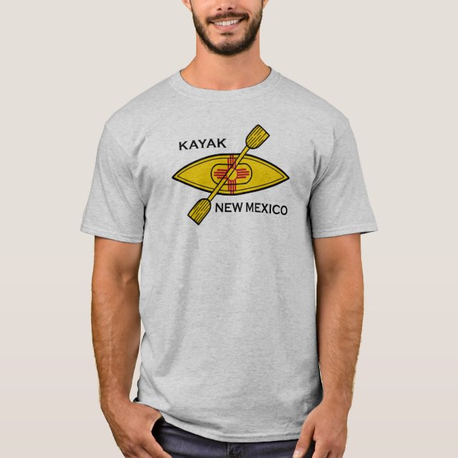 Kayak New mexico Flagga T Shirt (Framsida)