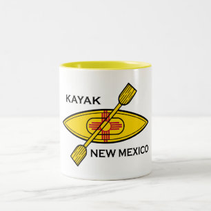 Kayak New mexico Flagga Två-Tonad Mugg