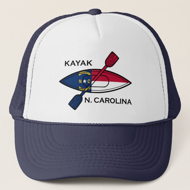 Kayak North Carolina Flagga Keps (Framsida)