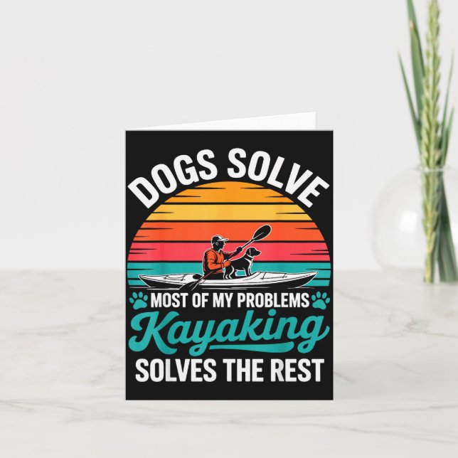 Kayak Novelty For Men Women Kayaker Kayaking Kayak Kort (Framsida)