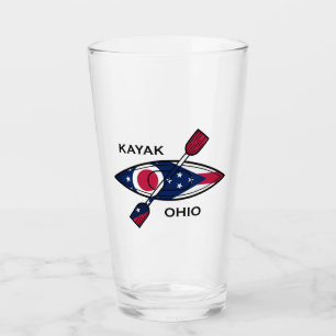 Kayak Ohio Flagga Glaskopp