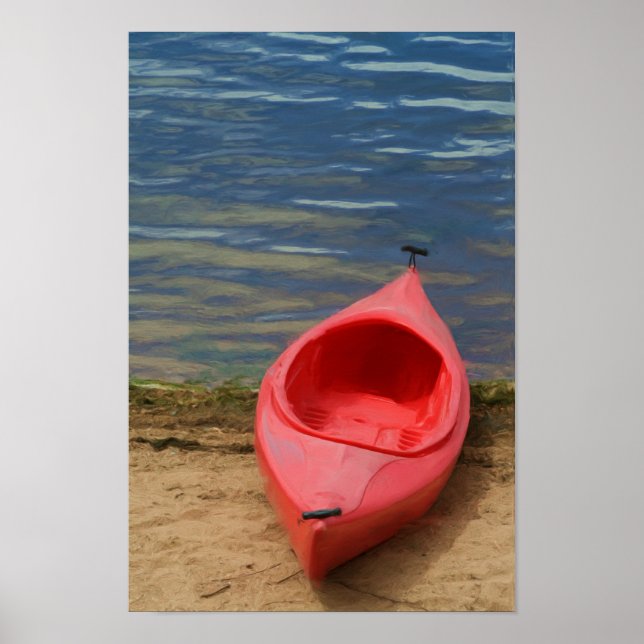 Kayak Painting Print Poster (Framsidan)