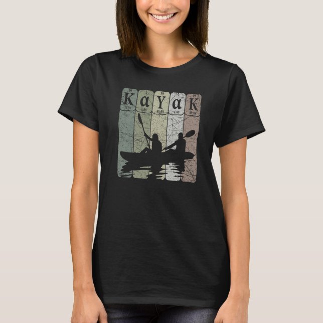 Kayak Periodiska systemets element Kanotåkning Vin T Shirt (Framsida)