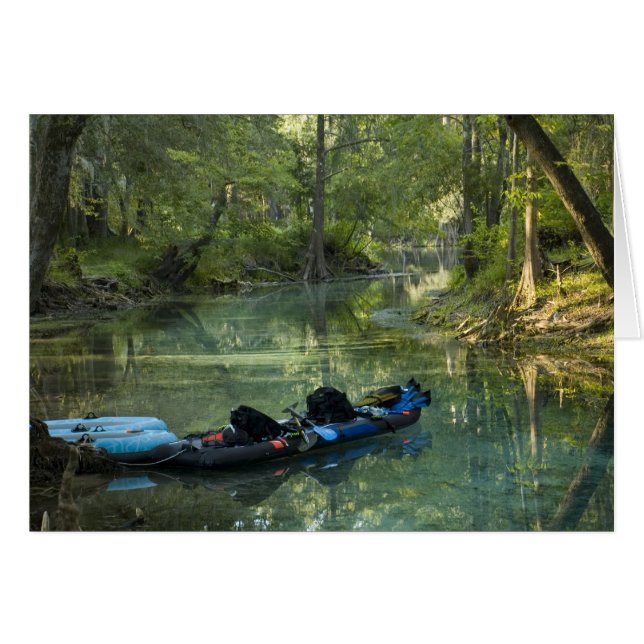 Kayak & Raft i Vår-kort Hälsningskort (Framsidan Horizontal)