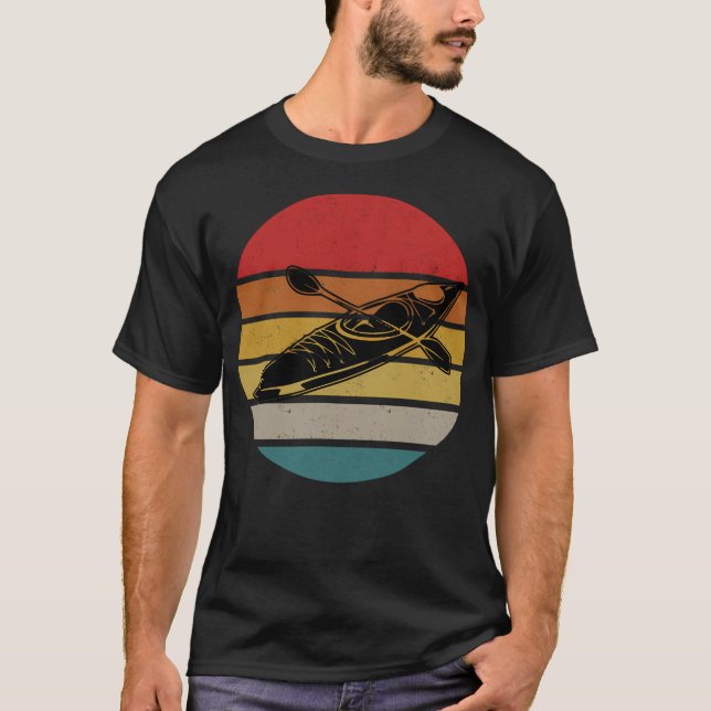 Kayak Retro T Shirt (Framsida)