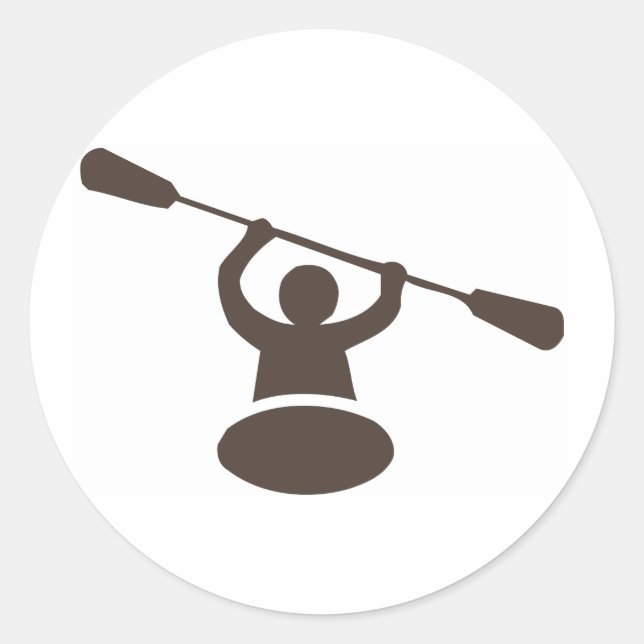 Kayak Runt Klistermärke (Framsida)