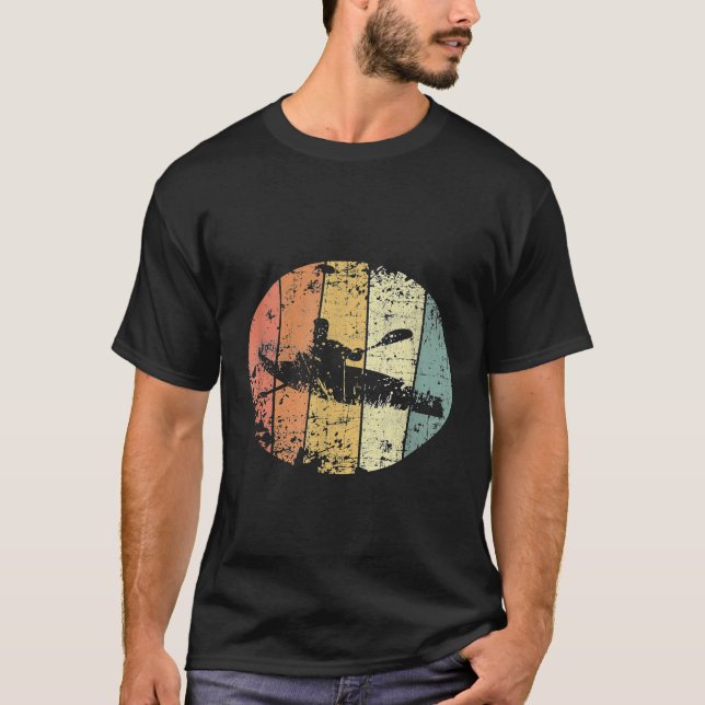 Kayak Rwing Rower Vintage T-Shirt (Framsida)