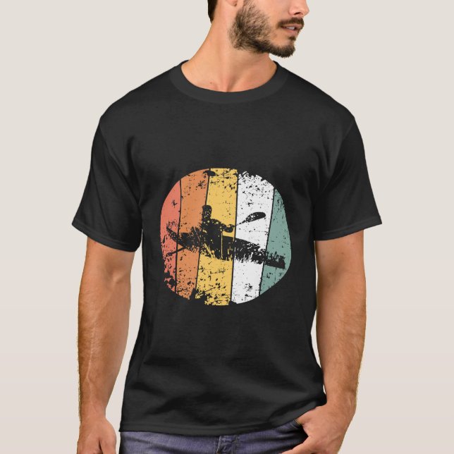 Kayak Rwing Rower Vintage T Shirt (Framsida)