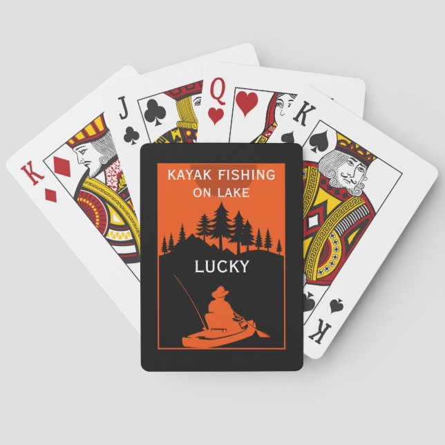 Kayak Sjö och flodfiske Casinokort (Baksidan)