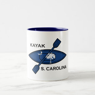 Kayak South Carolina Flagga Två-Tonad Mugg