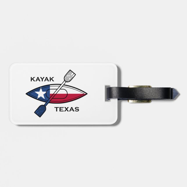 Kayak Texas Flagga Bagagebricka (Baksida Vågrät)