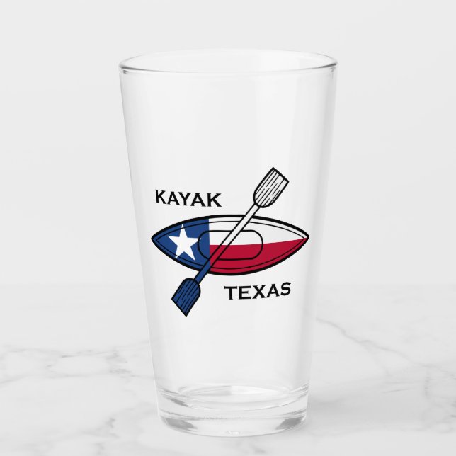 Kayak Texas Flagga Glaskopp (Framsida)