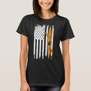 Kayak US Flagga Kayaking Outdoor Adventurer Athlet T Shirt
