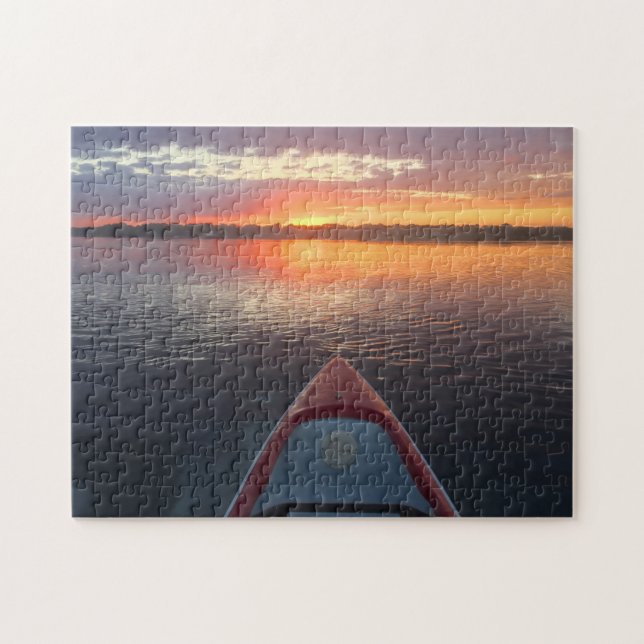Kayak vid Sunrise Pussel (Horisontell)