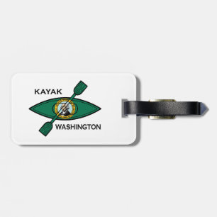 Kayak Washington Statlig flagga Bagagebricka