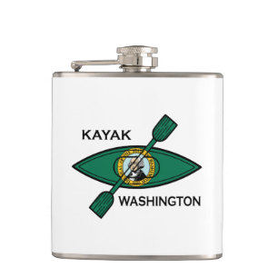 Kayak Washington Statlig flagga Fickplunta