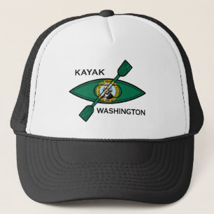 Kayak Washington Statlig flagga Keps
