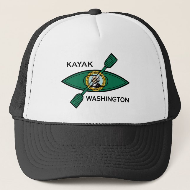 Kayak Washington Statlig flagga Keps (Framsida)