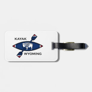 Kayak Wyoming Flagga Bagagebricka
