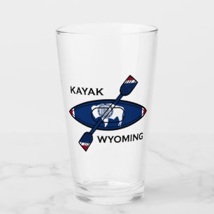 Kayak Wyoming Flagga Glaskopp