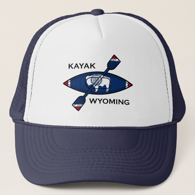 Kayak Wyoming Flagga Keps (Framsida)