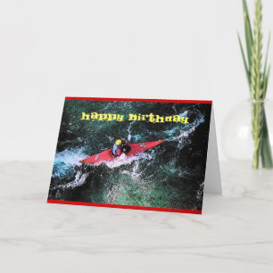 Kayaker Birthday Card Kort