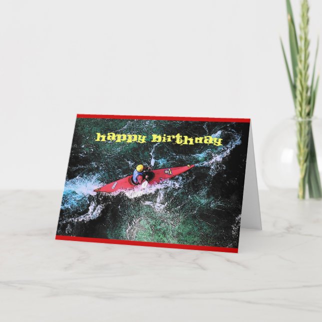 Kayaker Birthday Card Kort (Framsida)