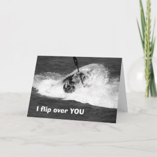 KAYAKER "JAG FLIPPAR ÖVER DIG" BIRTHDAY FLIRRRING KORT