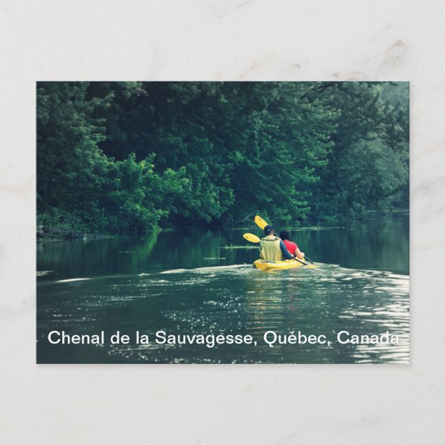 Kayakers i Quebec, Kanada Vykort (Framsida)