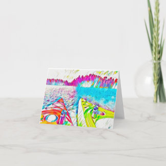 Kayakers-kort, 4-tums x 5,6-tums (6,6 tum), enkelt tack kort