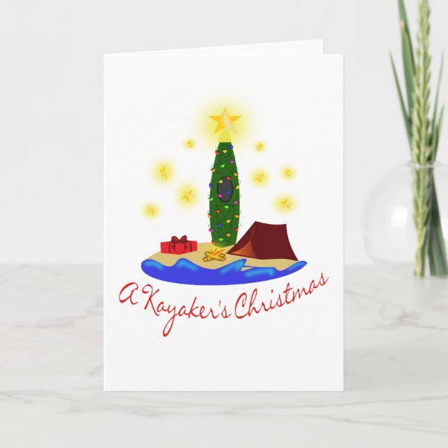 Kayakersjulkort Helgkort (Framsida)