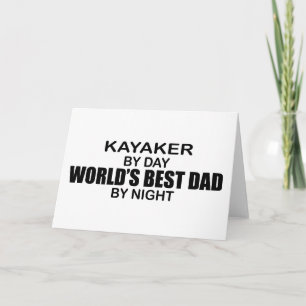 Kayakervärlds bäst pappa vid natt kort