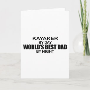 Kayakervärlds bäst pappa vid natt kort