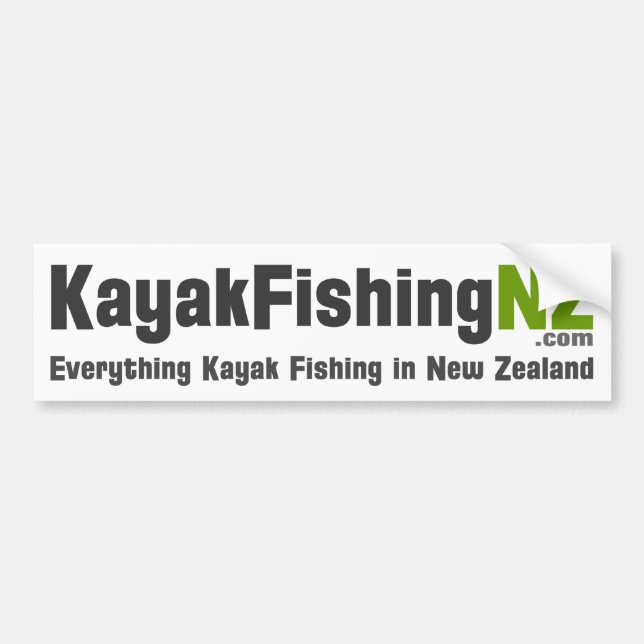 KayakFishingNZ.com klistermärke (Framsidan)