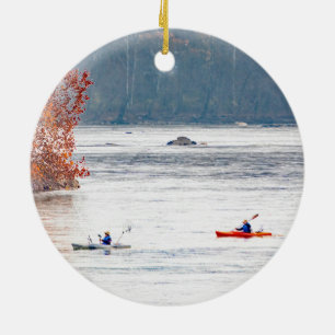Kayakfiske Julgransprydnad Keramik
