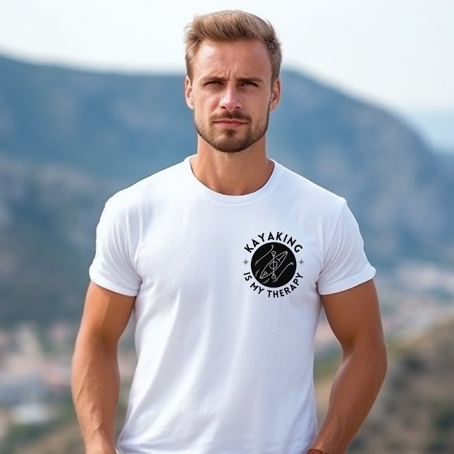 Kayaking är min terapi 3 Herr T-shirt  (Skapare uppladdad)