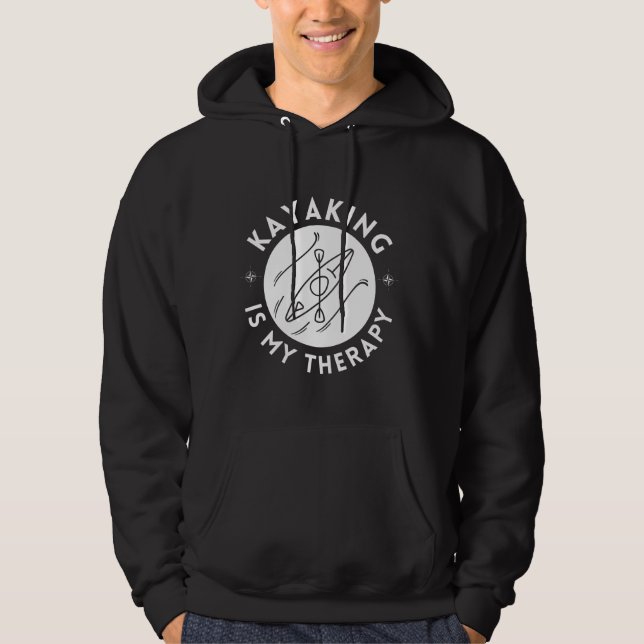 Kayaking är min terapi Hoodie (Framsida)