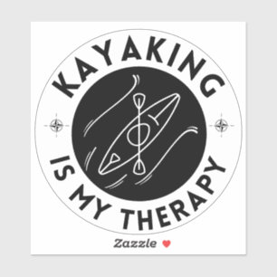 Kayaking är min terapi klistermärken