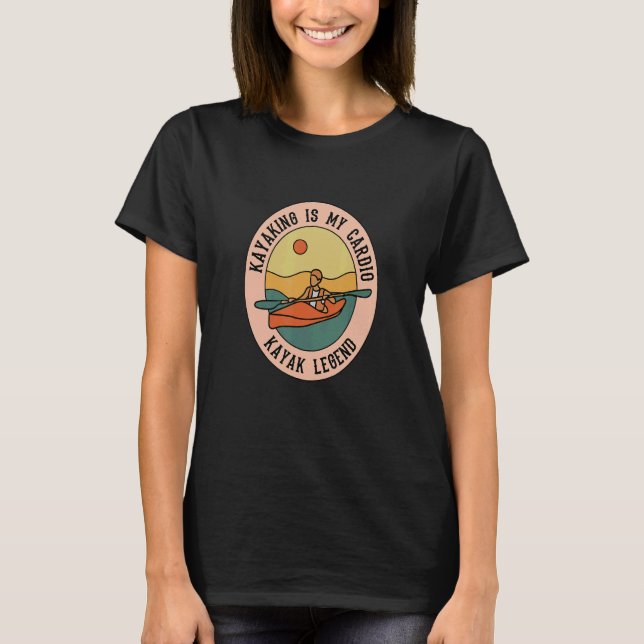 Kayaking as Cardio Canoe   Kayak Wildlife T Shirt (Framsida)