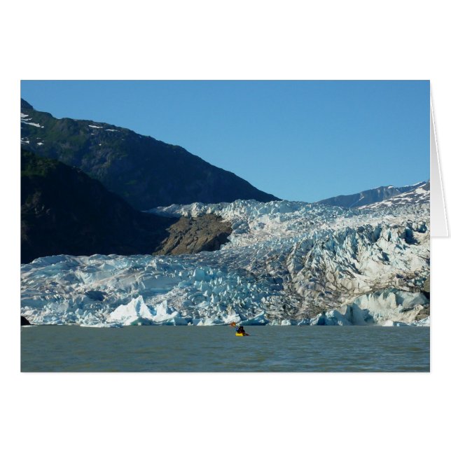 Kayaking at Mendenhall Glacier Hälsningskort (Framsidan Horizontal)