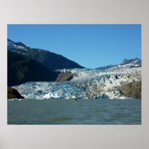 Kayaking at Mendenhall Glacier Poster