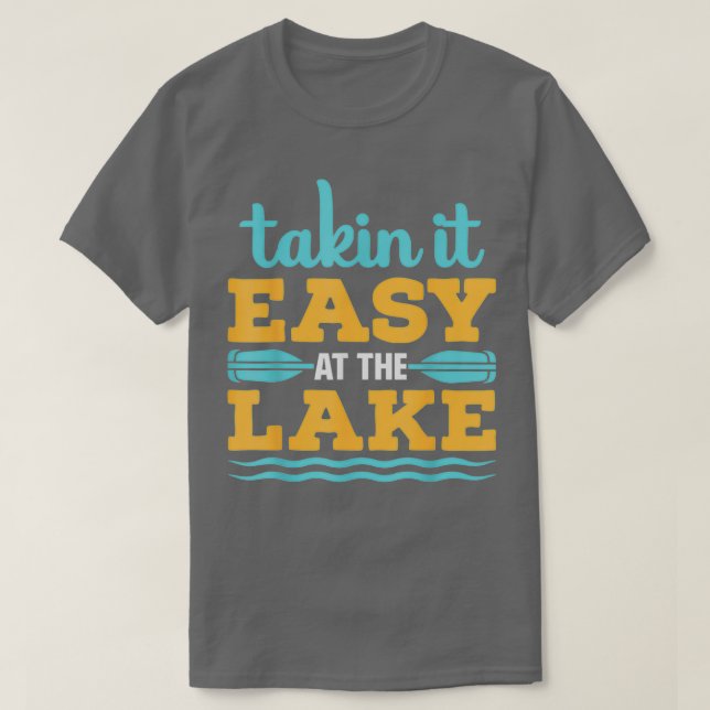 Kayaking at Sjö Quote Funny Kayak Ord T Shirt (Design framsida)