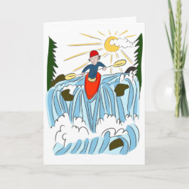 Kayaking äventyr fyller år kort