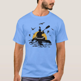 Kayaking Black and White, kayaking är min terapi. T Shirt