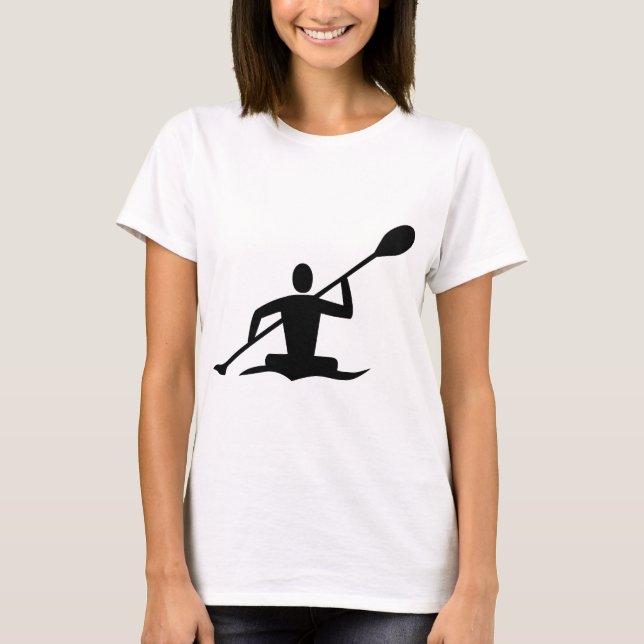 Kayaking - Black T-shirt (Framsida)