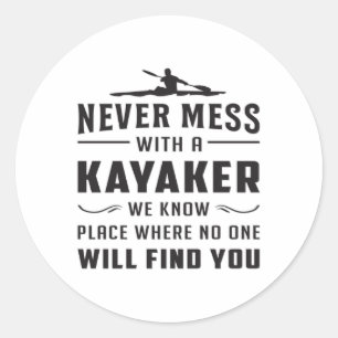 Kayaking Canoe Kayak Canoeing Funny Gift Idea Runt Klistermärke