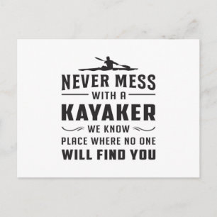 Kayaking Canoe Kayak Canoeing Funny Gift Idea Vykort