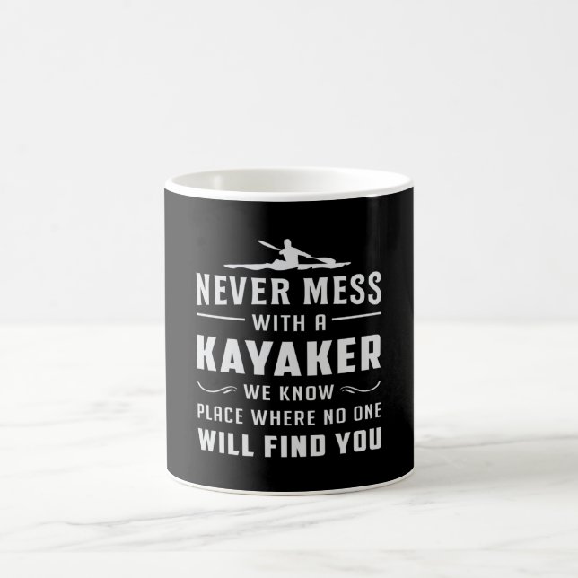 Kayaking Canoe Kayak Canoeing Paddle Funny Gift Kaffemugg (Center)